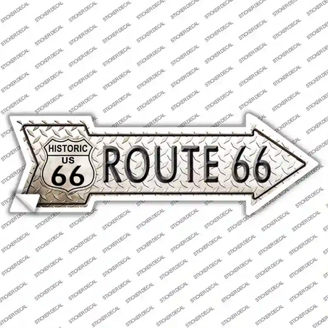 Diamond Route 66 Novelty Arrow Sticker Decal
