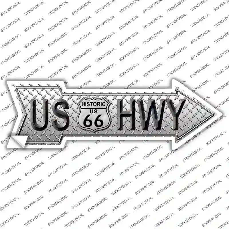 Diamond US Highway Novelty Arrow Sticker Decal