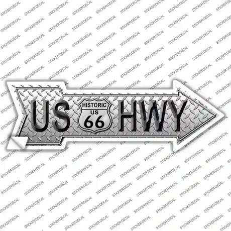 Diamond US Highway Novelty Arrow Sticker Decal