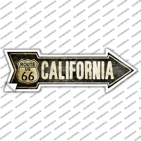 Vintage Route 66 California Novelty Arrow Sticker Decal