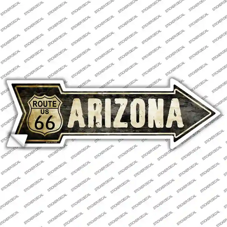 Vintage Route 66 Arizona Novelty Arrow Sticker Decal