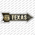 Vintage Route 66 Texas Novelty Arrow Sticker Decal