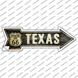 Vintage Route 66 Texas Novelty Arrow Sticker Decal