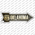 Vintage Route 66 Oklahoma Novelty Arrow Sticker Decal