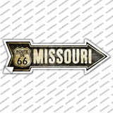 Vintage Route 66 Missouri Novelty Arrow Sticker Decal