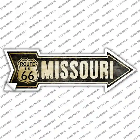 Vintage Route 66 Missouri Novelty Arrow Sticker Decal