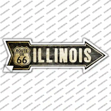 Vintage Route 66 Illinois Novelty Arrow Sticker Decal