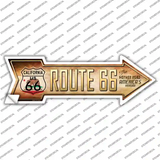 Route 66 California Flag Novelty Arrow Sticker Decal
