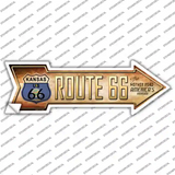 Route 66 Kansas Flag Novelty Arrow Sticker Decal
