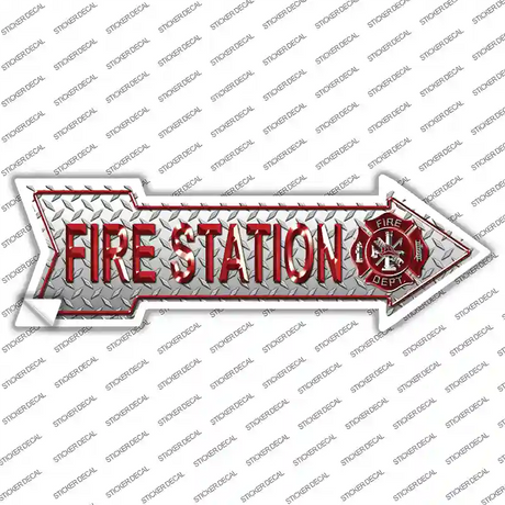 Fire Station Novelty Arrow Sticker Decal