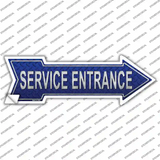 Service Entrance Novelty Arrow Sticker Decal
