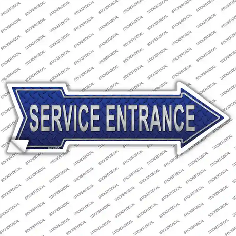 Service Entrance Novelty Arrow Sticker Decal