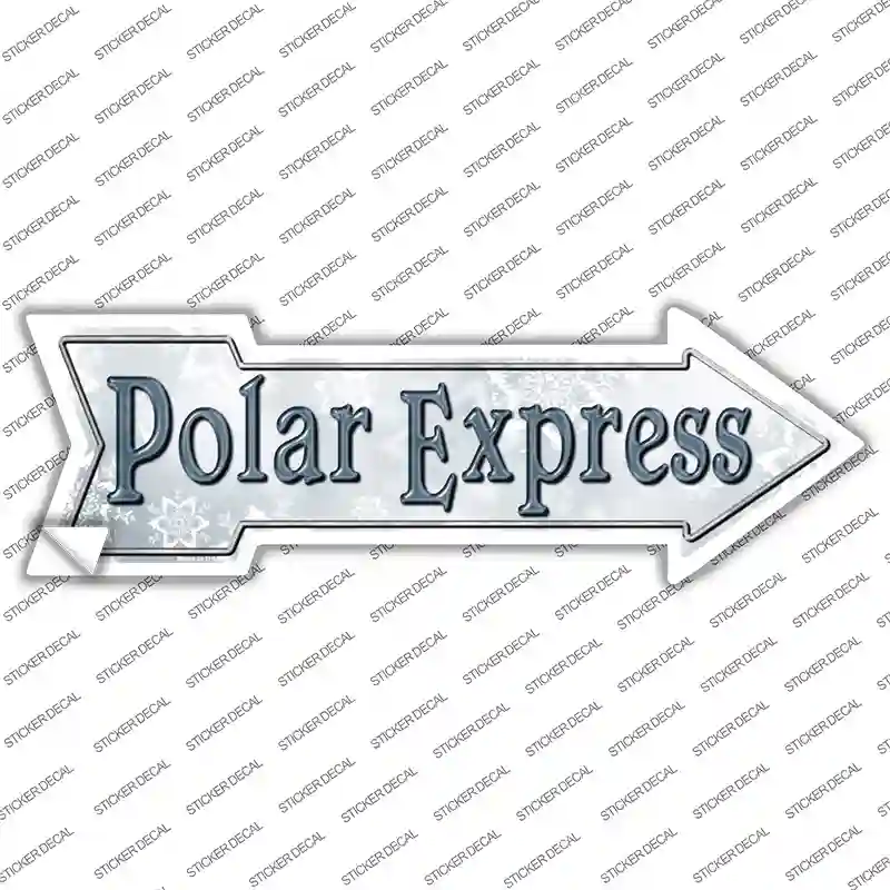 Polar Express Novelty Arrow Sticker Decal