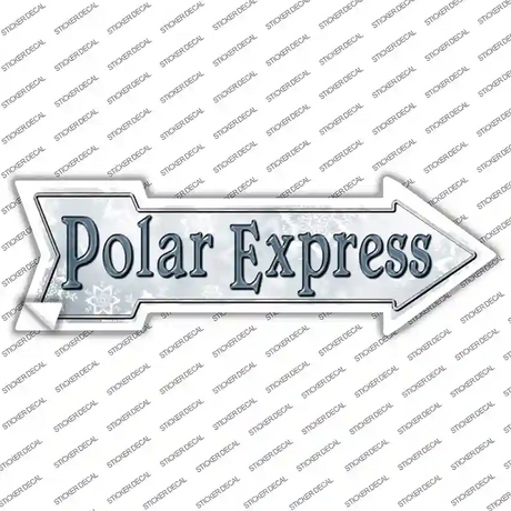 Polar Express Novelty Arrow Sticker Decal