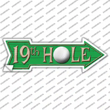 19th Hole Novelty Arrow Sticker Decal