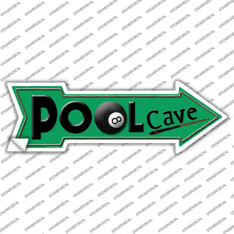 Pool Cave Novelty Arrow Sticker Decal