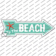 To The Beach Novelty Arrow Sticker Decal