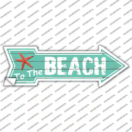 To The Beach Novelty Arrow Sticker Decal