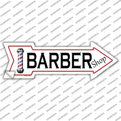 Barber Shop Novelty Arrow Sticker Decal