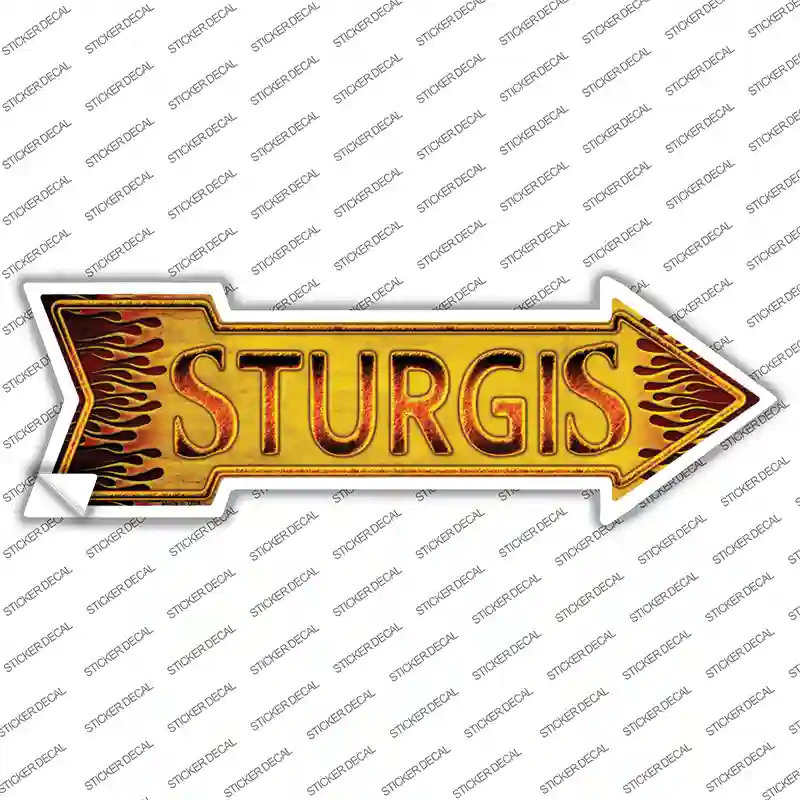 Sturgis Novelty Arrow Sticker Decal