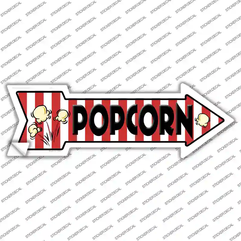 Popcorn Novelty Arrow Sticker Decal