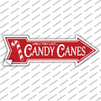 Candy Canes Novelty Arrow Sticker Decal