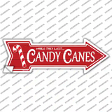 Candy Canes Novelty Arrow Sticker Decal