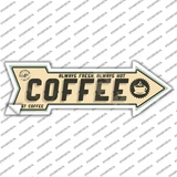Coffee Novelty Arrow Sticker Decal
