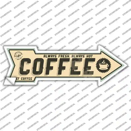 Coffee Novelty Arrow Sticker Decal