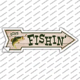 Fishin Novelty Arrow Sticker Decal