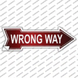 Wrong Way Novelty Arrow Sticker Decal