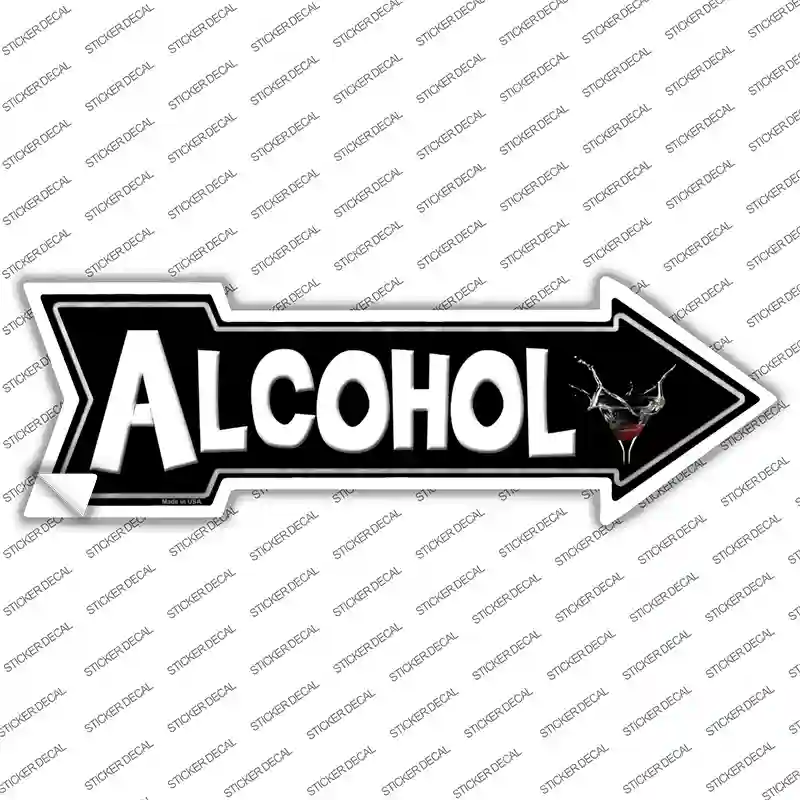 Alcohol Novelty Arrow Sticker Decal