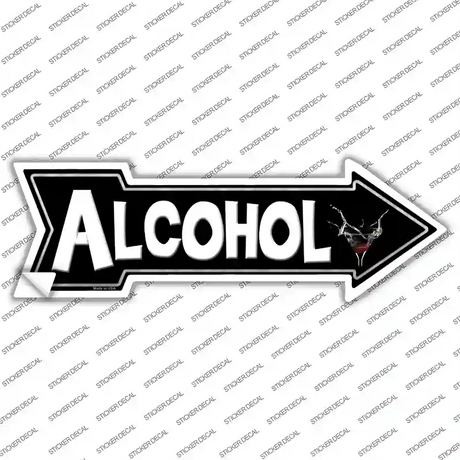 Alcohol Novelty Arrow Sticker Decal