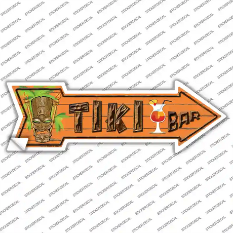 Tiki Bar Novelty Arrow Sticker Decal