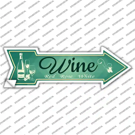 Wine Novelty Arrow Sticker Decal