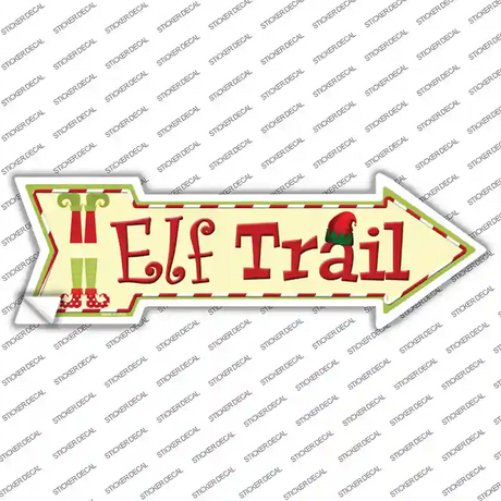 Elf Trail Novelty Arrow Sticker Decal