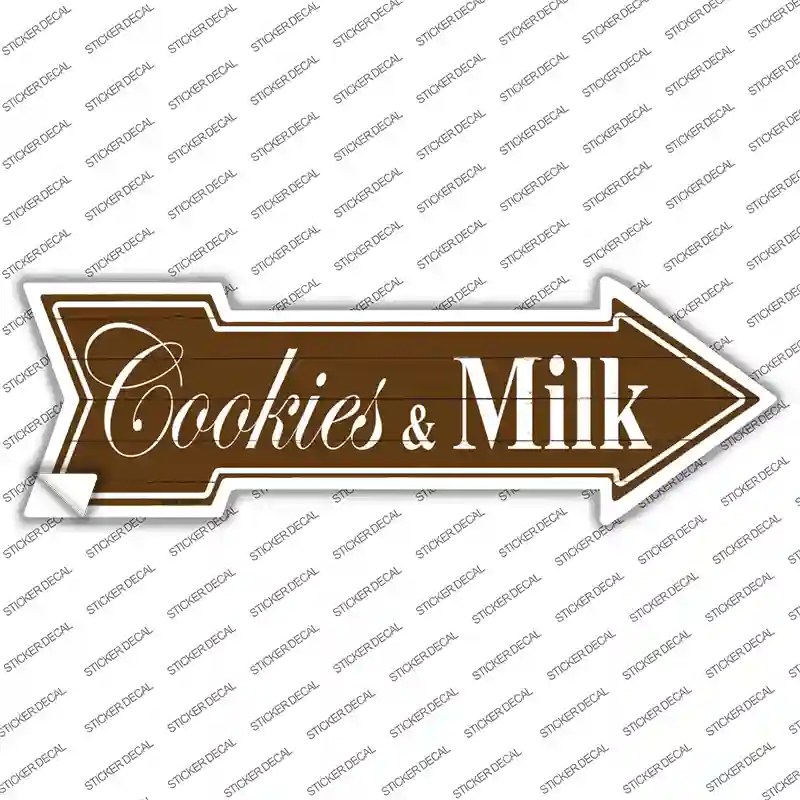 Cookies Milk Novelty Arrow Sticker Decal