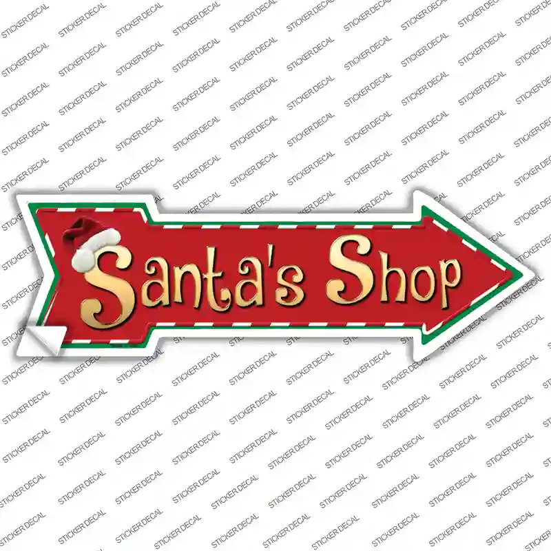 Santas Shop Novelty Arrow Sticker Decal