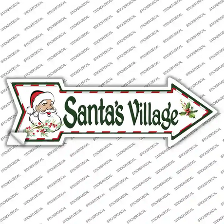 Santas Village Novelty Arrow Sticker Decal