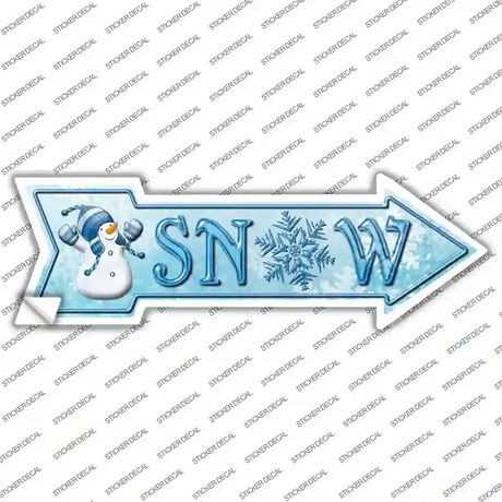 Snow Novelty Arrow Sticker Decal