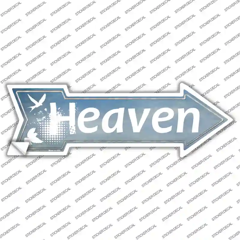 Heaven Novelty Arrow Sticker Decal