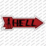 Hell Novelty Arrow Sticker Decal