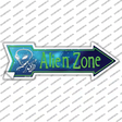 Alien Zone Novelty Arrow Sticker Decal