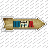Iowa Novelty Arrow Sticker Decal