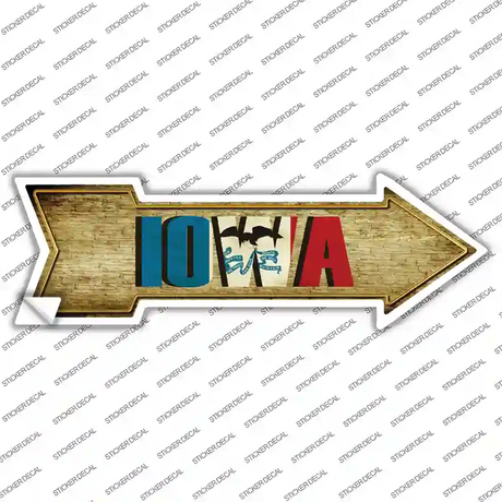 Iowa Novelty Arrow Sticker Decal