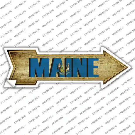 Maine Novelty Arrow Sticker Decal