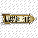 Massachusetts Novelty Arrow Sticker Decal