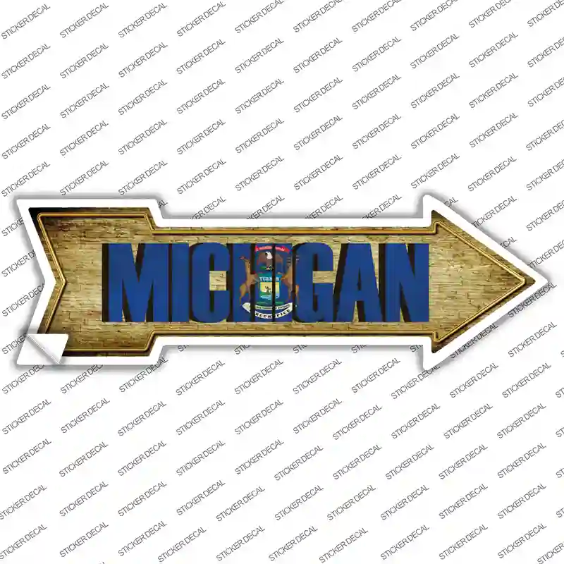 Michigan Novelty Arrow Sticker Decal