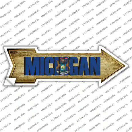 Michigan Novelty Arrow Sticker Decal