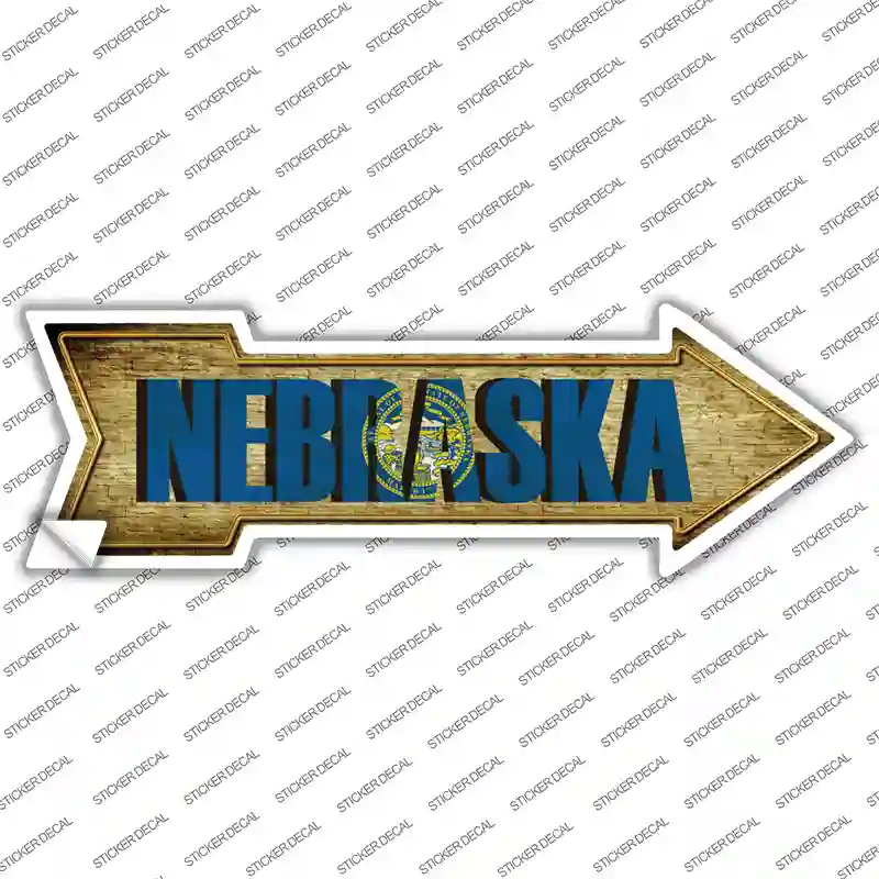 Nebraska Novelty Arrow Sticker Decal
